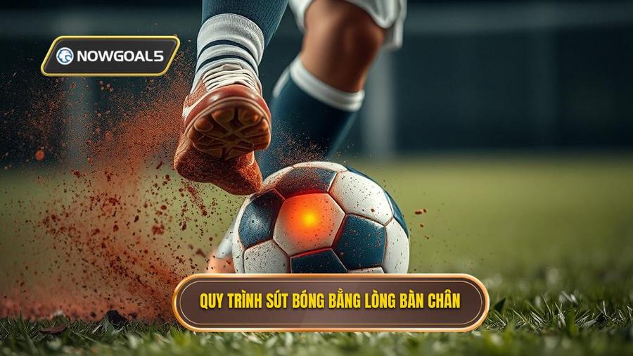 2. Quy trình sút bóng bằng lòng bàn chân