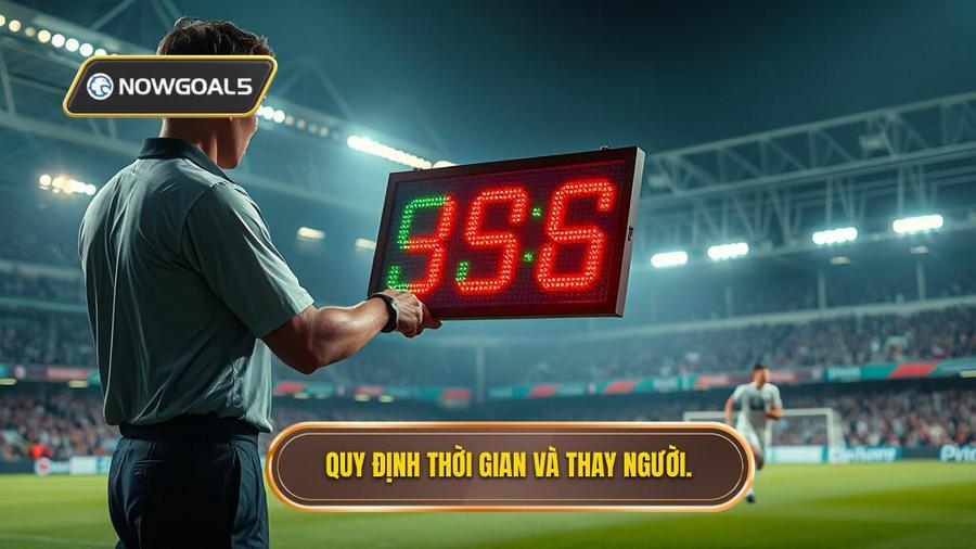 2. Quy định về thời gian thi đấu và thay người